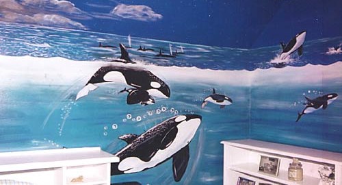 Marine Mural - Orcas